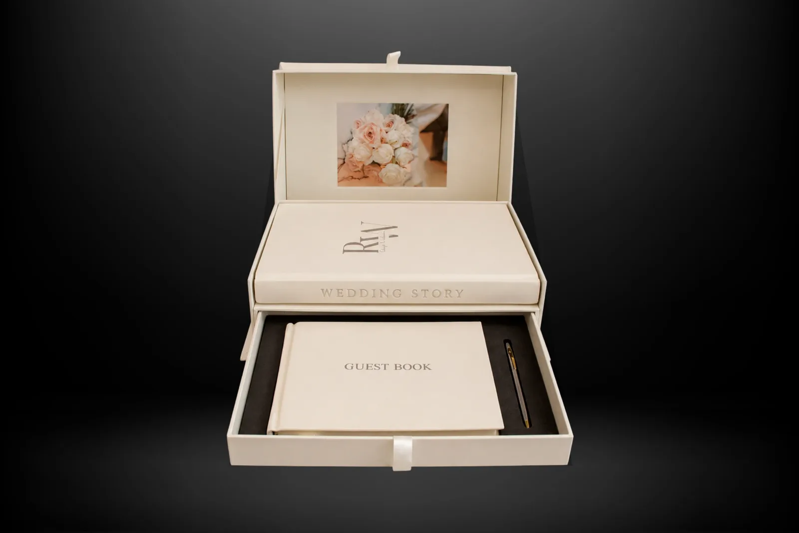 A bespoke book presented in a fitted drawer box