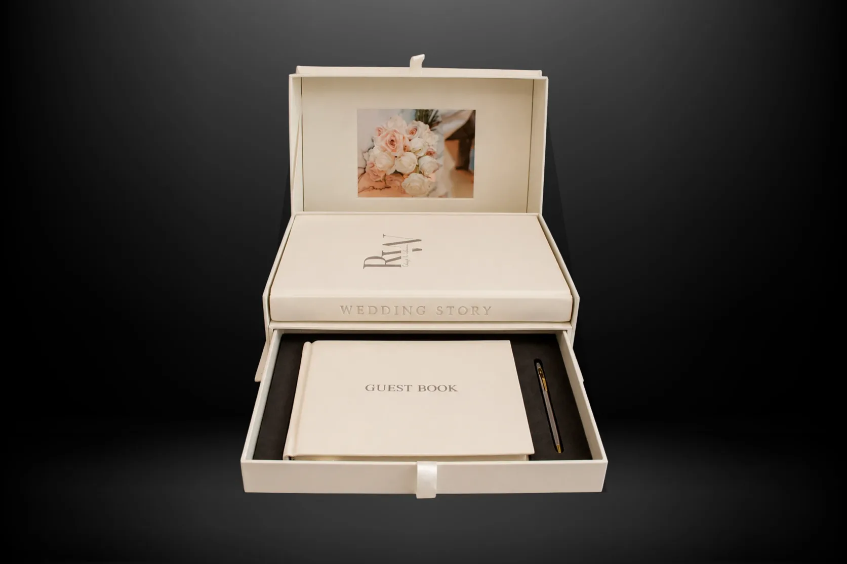 A bespoke book presented in a fitted drawer box