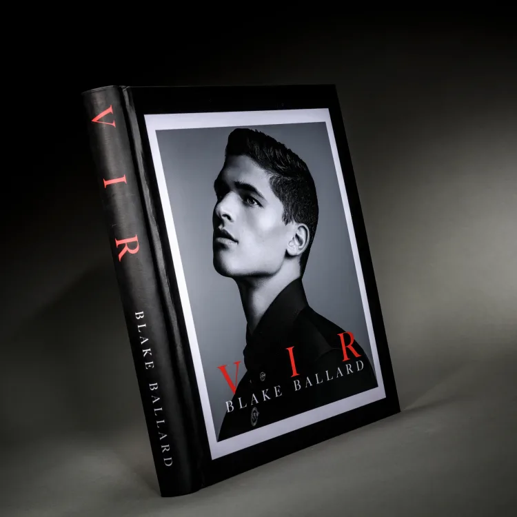 Blake Ballard limited-edition fashion book with a monochrome portrait cover
