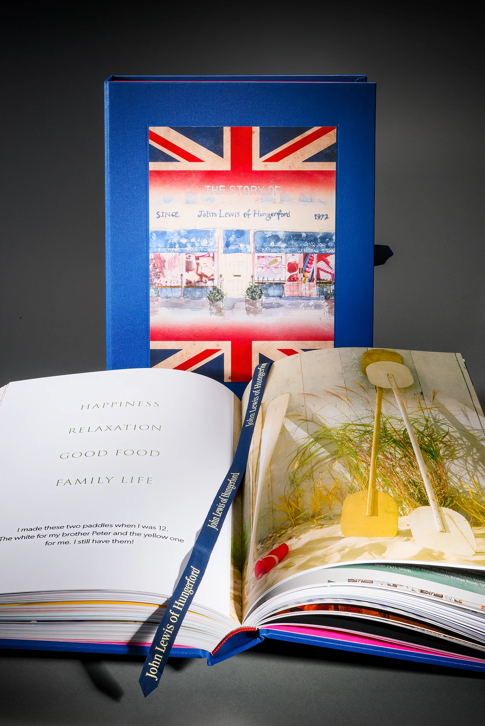 Blue family history photo book